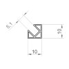 325321 3 led profil p3 5 cerny mini rohovy profil bez krytu 2m