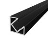 325321 led profil p3 5 cerny mini rohovy profil bez krytu 2m