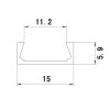 325363 2 led profil mikro 2 bily profil bez krytu 2m
