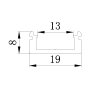 325384 5 led profil n8w nastenny bily profil bez krytu 2m