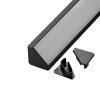 325411 3 led profil r6c cerny rohovy 16 16 profil bez krytu 2m