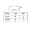 325511 3 led panel panka 50w cct bile kulate stropni