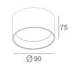 325661 4 led svitidlo alexo 9w cct kulate bile stropni