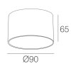 325673 2 led svitidlo loxo 8w cct bile stropni