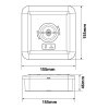 325865 2 led nouzove svitidlo cyclop 3w cerne
