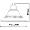 LED žárovka GU10 AR111 X45/100 (Barva světla Teplá bílá, Výkon 15W)