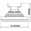 LED žárovka G53 AR111 X45/100 (Barva světla Teplá bílá, Výkon 15W)