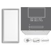 4378 2 stribrny podhledovy led panel 300x600mm 24w denni bila