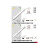 317825 4 led svitidlo 15w 60cm chrom ip44 denni bila