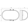 3387 1 bile ovalne nastenne led svitidlo 8w torto denni bila