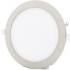 Stmívatelný chromový kruhový vestavný LED panel 225mm 18W denní bílá