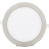 Stmívatelný chromový kruhový vestavný LED panel 225mm 18W denní bílá