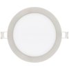 Stmívatelný chromový kruhový vestavný LED panel 225mm 18W denní bílá