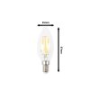 170459 1 led zarovka e14 dimf4w c35 filament tepla bila