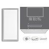 4378 2 stribrny podhledovy led panel 300x600mm 24w denni bila