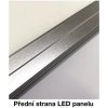 Stříbrný závěsný LED panel 300x1200mm 45W denní bílá