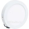 Bílý přisazený LED panel 166mm 12W teplá bílá