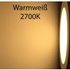 Bílý přisazený LED panel 166mm 12W teplá bílá