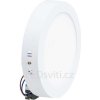 Bílý přisazený LED panel 166mm 12W teplá bílá