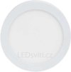 Bílý přisazený LED panel 166mm 12W teplá bílá