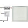 bílý závěsný LED panel 600x600mm (Barva světla Studená bílá, Stmívatelnost Stmívatelný, Výkon 48W)