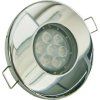 Chrom vestavné podhledové LED svítidlo IP44 230V (Barva světla Teplá bílá, Stmívatelnost Nestmívatelný, Výkon 7W)