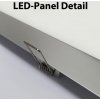 Stmívatelný stříbrný vestavný LED panel 600x1200mm 72W denní bílá