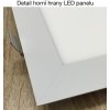 bílý vestavný LED panel 600x600mm