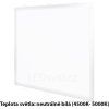 bílý vestavný LED panel 600x600mm (Barva světla Teplá bílá, Stmívatelnost Stmívatelný, Výkon 48W)