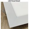 bílý vestavný LED panel 600x600mm (Barva světla Teplá bílá, Stmívatelnost Stmívatelný, Výkon 48W)