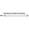 594 13 led zarivka t5 1149mm 18w mlecny denni bila externi zdroj