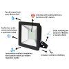 618 3 cerny led reflektor 24v ac dc 20w denni bila
