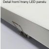 Stříbrný vestavný LED panel 300x1200mm (Barva světla Teplá bílá, Stmívatelnost Stmívatelný, Výkon 48W)