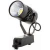 Černý fázový lištový LED reflektor teplá bílá (Barva světla Denní bílá, Výkon 30W)