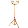 Oranžový LED reflektor s teleskopickým stojanem 2x30W denní bílá