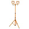 Oranžový LED reflektor s teleskopickým stojanem 2x30W denní bílá