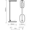 7536 8 cerna led stolni lampicka s usb 9w moana denni bila