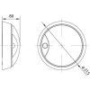7941 6 led cerne nastenne svetlo 14w dita round denni bila