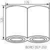 96489 3 prisazene svitidlo bord dlp 250 al stribrne