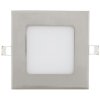 96663 13 stmivatelny stribrny vestavny led panel 120x120 mm 6w studena bila