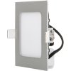 96663 27 stmivatelny stribrny vestavny led panel 120x120 mm 6w studena bila