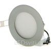 stříbrný kruhový vestavný LED panel 120mm (Barva světla Studená bílá, Stmívatelnost Stmívatelný, Výkon 6W)