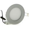 stříbrný kruhový vestavný LED panel 120mm (Barva světla Studená bílá, Stmívatelnost Stmívatelný, Výkon 6W)