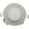 stříbrný kruhový vestavný LED panel 120mm (Barva světla Studená bílá, Stmívatelnost Stmívatelný, Výkon 6W)