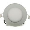 stříbrný kruhový vestavný LED panel 120mm (Barva světla Studená bílá, Stmívatelnost Stmívatelný, Výkon 6W)