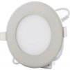 Stmívatelný chromový kruhový vestavný LED panel 120mm 6W denní bílá
