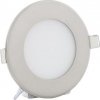 Stmívatelný chromový kruhový vestavný LED panel 120mm 6W denní bílá