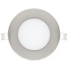 chromový kruhový vestavný LED panel 120mm (Barva světla Denní bílá, Stmívatelnost Stmívatelný, Výkon 6W)