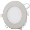 chromový kruhový vestavný LED panel 120mm (Barva světla Denní bílá, Stmívatelnost Stmívatelný, Výkon 6W)