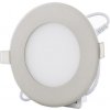 Stmívatelný chromový kruhový vestavný LED panel 120mm 6W denní bílá